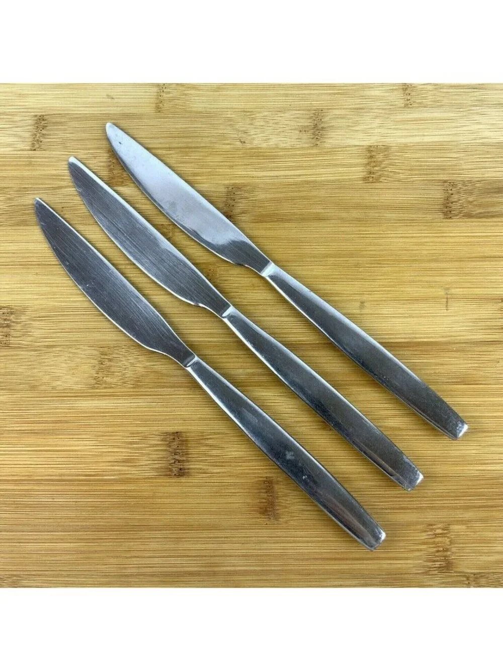 Oneida Leda Set Of 3 Dinner Knives 18/10 Stainless Steel Flatware